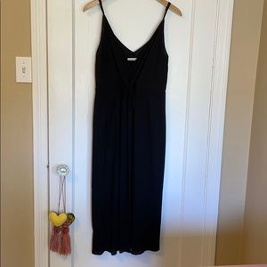 Reformation black midi dress